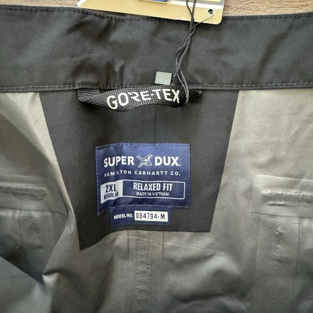 Carhartt Super Dux Relaxed Fit Lightweight‎ Gore Tex Pants Black Men's Sz XXL